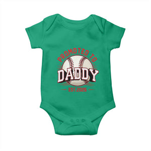 Promoted To Dad 2026 Baseball Baby Onesie First Time Father Sports Lover TS12 Irish Green Print Your Wear