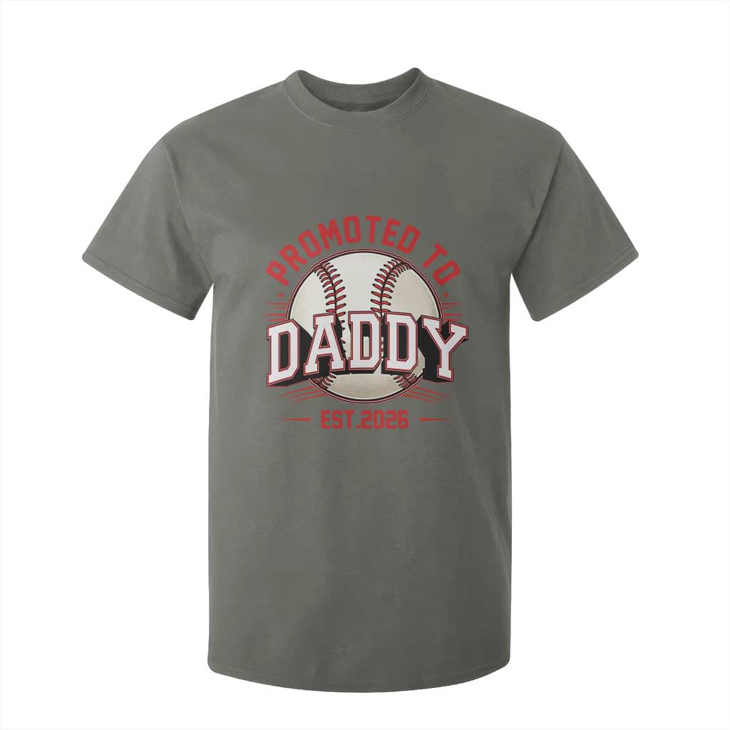Promoted To Dad 2026 Baseball T Shirt For Kid First Time Father Sports Lover