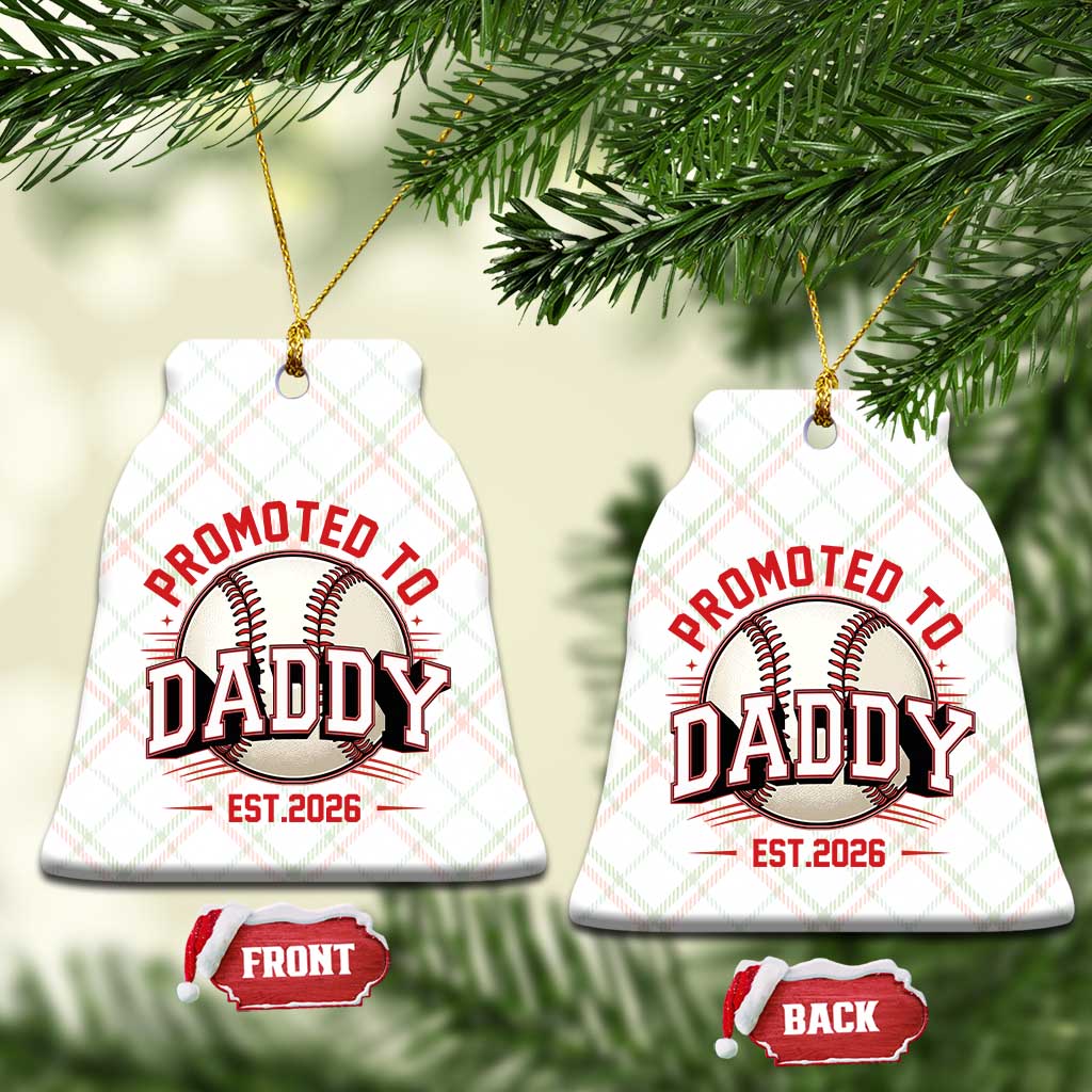 Promoted To Dad 2026 Baseball Ceramic Ornament First Time Father Sports Lover TS12 Print Your Wear