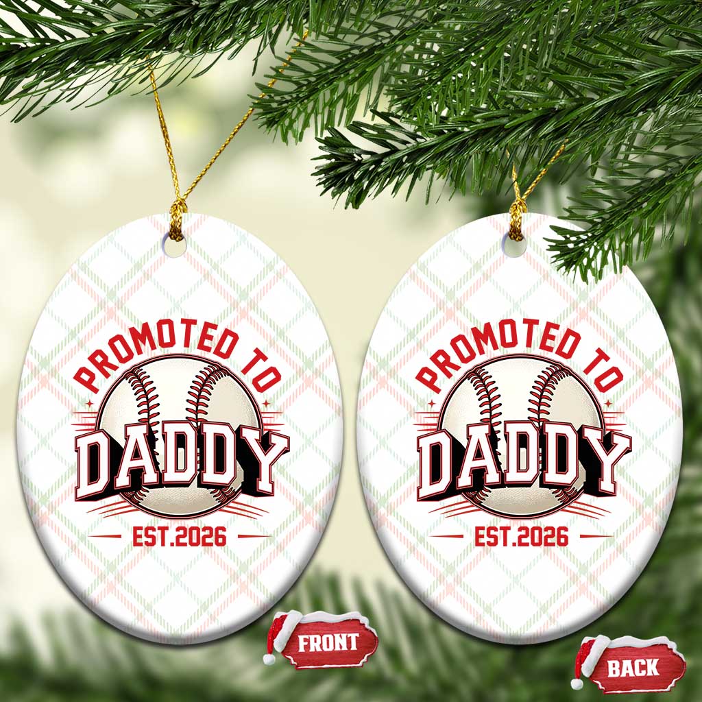 Promoted To Dad 2026 Baseball Ceramic Ornament First Time Father Sports Lover TS12 Print Your Wear