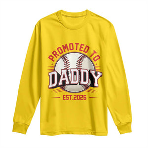 Promoted To Dad 2026 Baseball Long Sleeve Shirt First Time Father Sports Lover TS12 Daisy Print Your Wear