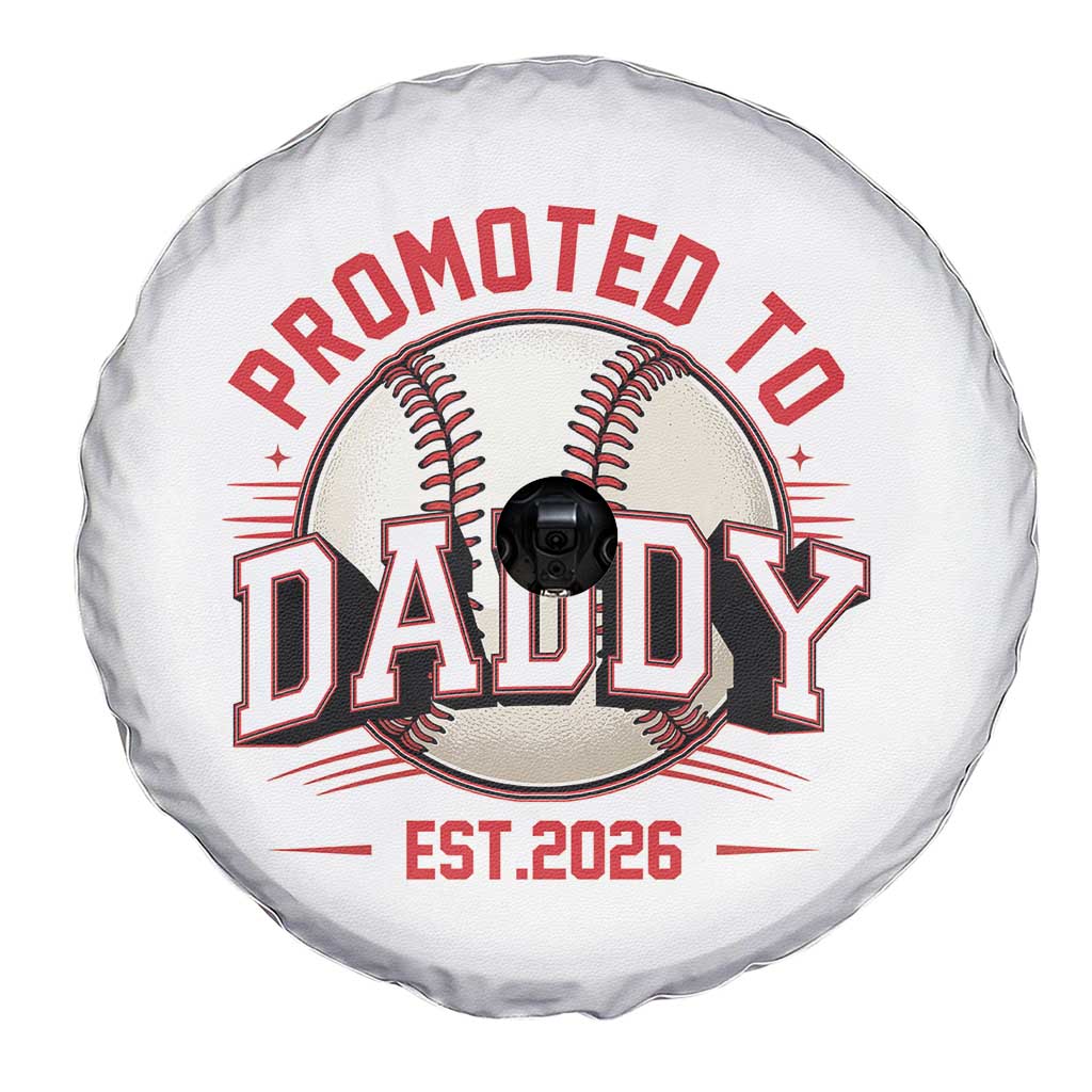 Promoted To Dad 2026 Baseball Spare Tire Cover First Time Father Sports Lover TS12 Print Your Wear