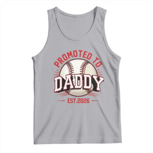 Promoted To Dad 2026 Baseball Tank Top First Time Father Sports Lover TS12 Athletic Heather Print Your Wear