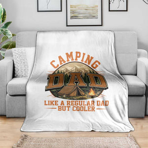 Camping Dad Like A Regular Dad But Cooler Throw Blanket Funny Fathers Day Gift TS12 Print Your Wear