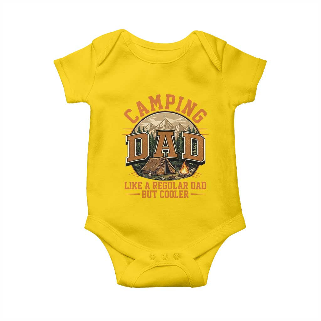 Camping Dad Like A Regular Dad But Cooler Baby Onesie Funny Fathers Day Gift TS12 Daisy Print Your Wear