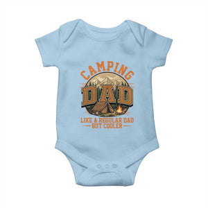 Camping Dad Like A Regular Dad But Cooler Baby Onesie Funny Fathers Day Gift TS12 Light Blue Print Your Wear