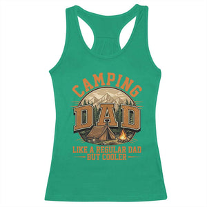 Camping Dad Like A Regular Dad But Cooler Racerback Tank Top Funny Fathers Day Gift TS12 Irish Green Print Your Wear