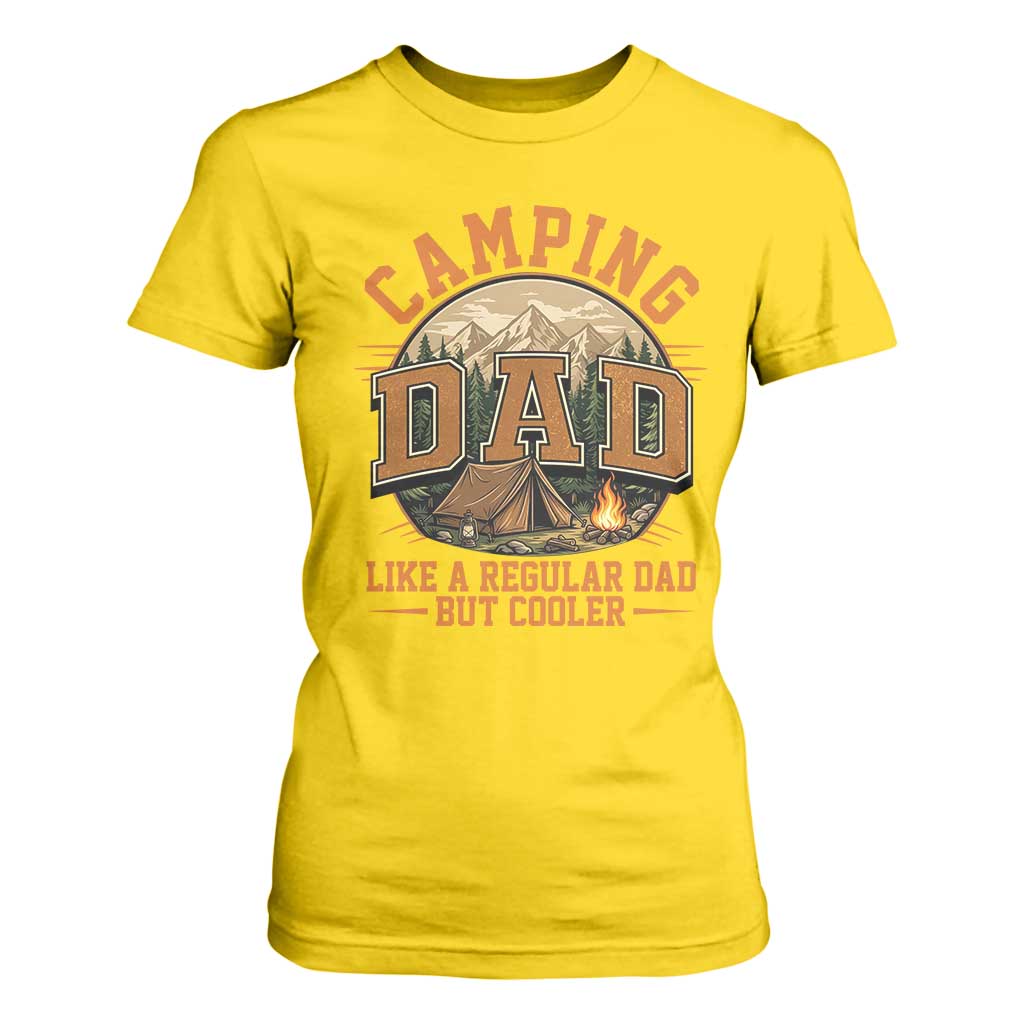 Camping Dad Like A Regular Dad But Cooler T Shirt For Women Funny Fathers Day Gift TS12 Daisy Print Your Wear