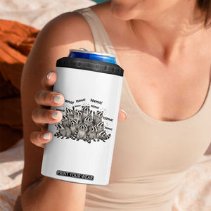 Funny Raccoon Mama Life 4 in 1 Can Cooler Tumbler Motherhood Chaos Trash Panda TS12 Print Your Wear