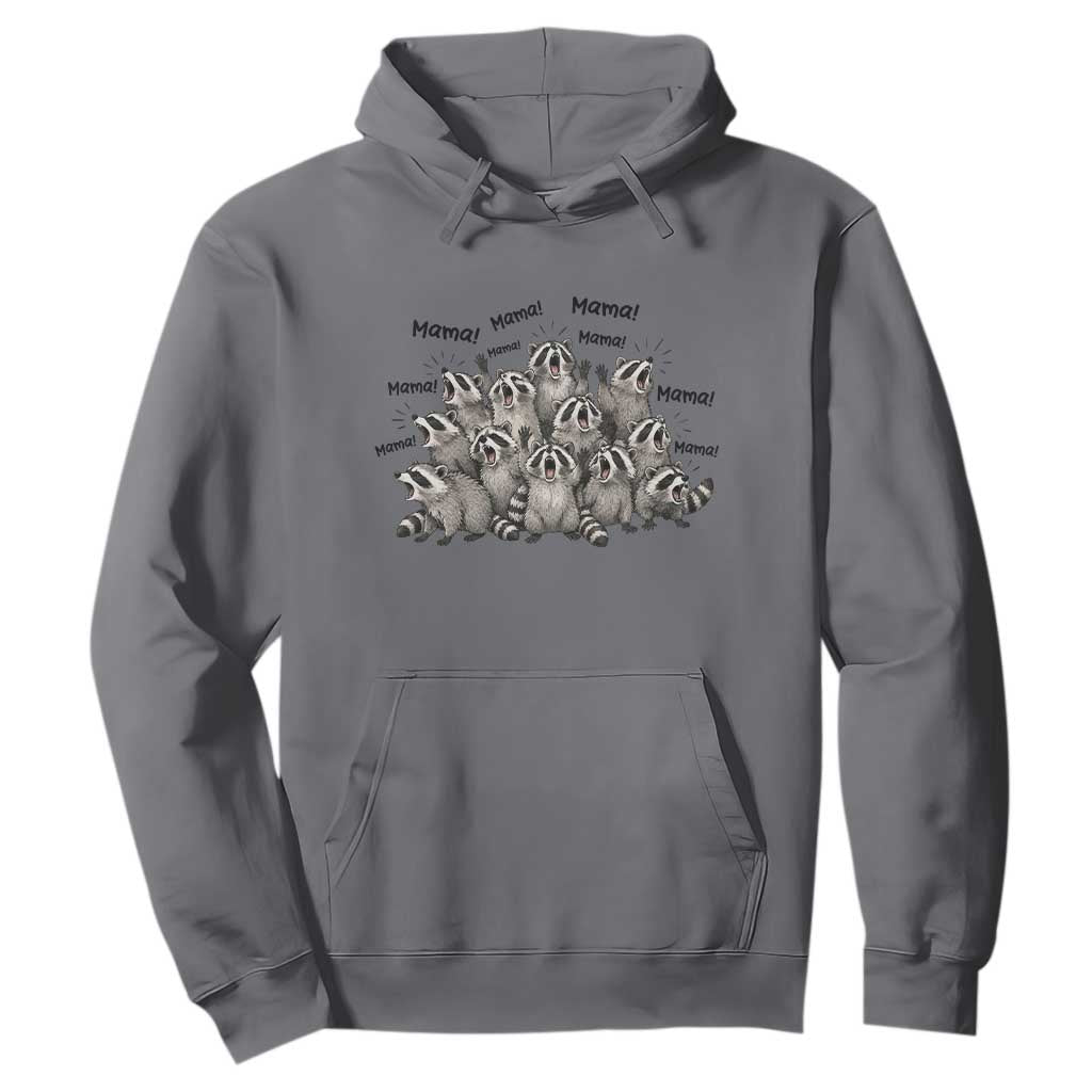 Funny Raccoon Mama Life Hoodie Motherhood Chaos Trash Panda TS12 Charcoal Print Your Wear