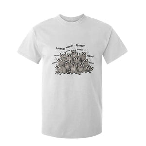 Funny Raccoon Mama Life T Shirt For Kid Motherhood Chaos Trash Panda TS12 White Print Your Wear