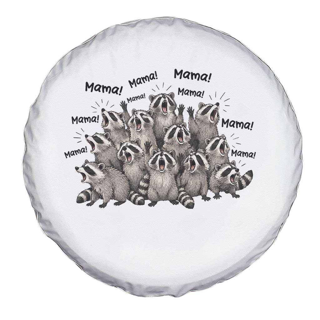 Funny Raccoon Mama Life Spare Tire Cover Motherhood Chaos Trash Panda TS12 Print Your Wear