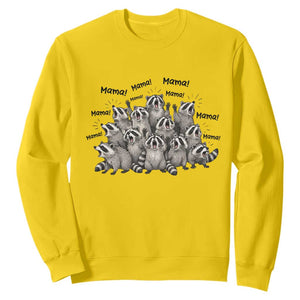 Funny Raccoon Mama Life Sweatshirt Motherhood Chaos Trash Panda TS12 Daisy Print Your Wear