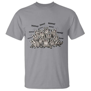 Funny Raccoon Mama Life T Shirt Motherhood Chaos Trash Panda TS12 Sport Gray Print Your Wear