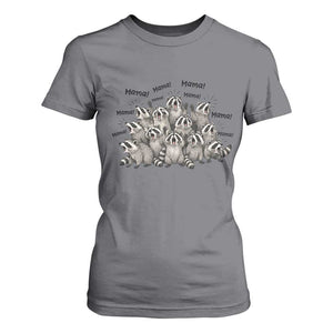 Funny Raccoon Mama Life T Shirt For Women Motherhood Chaos Trash Panda TS12 Charcoal Print Your Wear