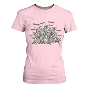 Funny Raccoon Mama Life T Shirt For Women Motherhood Chaos Trash Panda TS12 Light Pink Print Your Wear