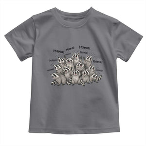 Funny Raccoon Mama Life Toddler T Shirt Motherhood Chaos Trash Panda TS12 Charcoal Print Your Wear