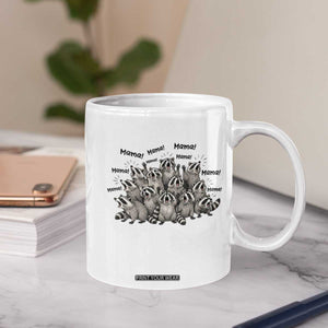 Funny Raccoon Mama Life Coffee Mug Motherhood Chaos Trash Panda TS12 Print Your Wear
