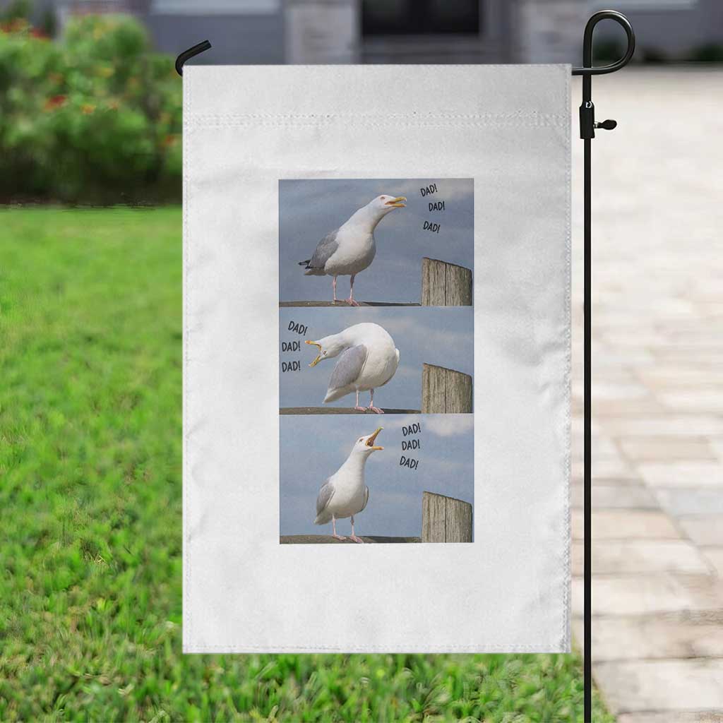 Funny Seagull Papa Garden Flag Fathers Day Gift Ocean Life Dad Graphic TS12 Print Your Wear