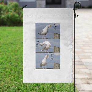 Funny Seagull Papa Garden Flag Fathers Day Gift Ocean Life Dad Graphic TS12 Print Your Wear