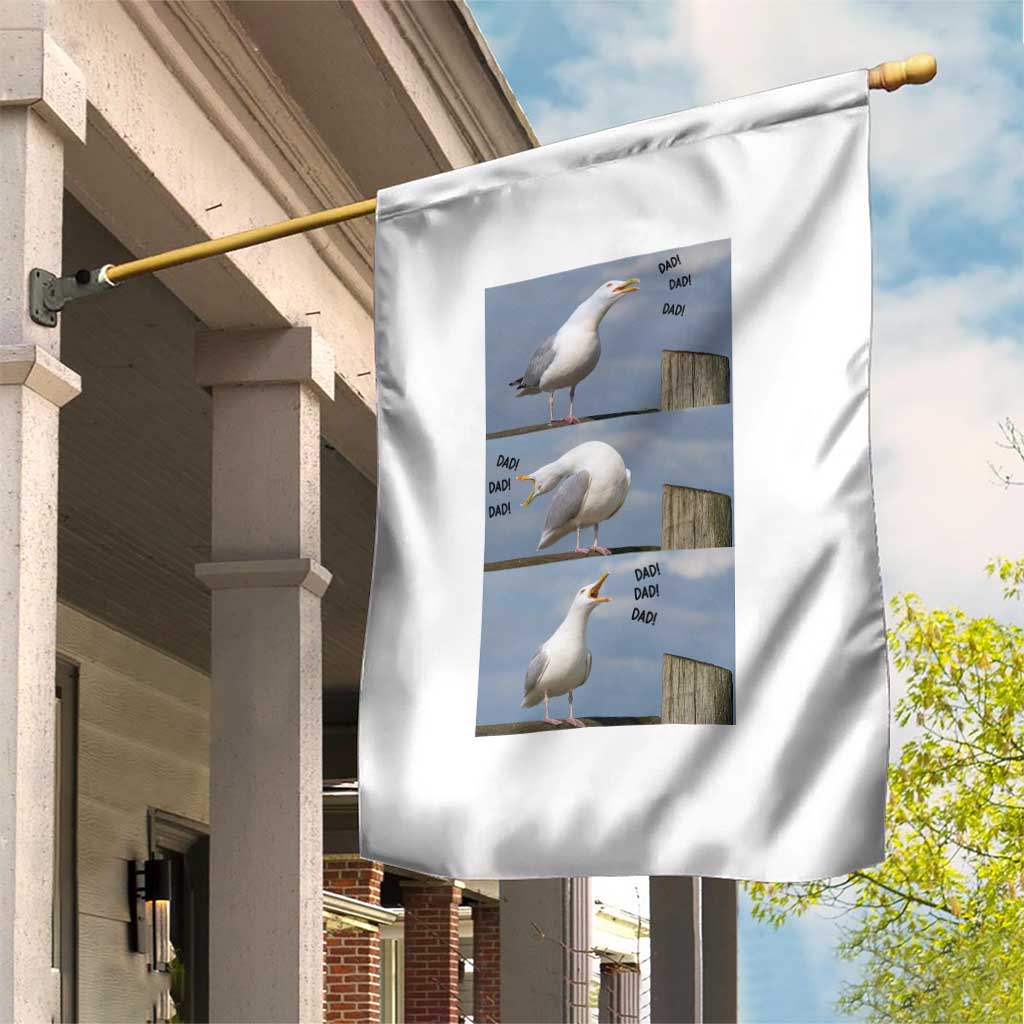 Funny Seagull Papa Garden Flag Fathers Day Gift Ocean Life Dad Graphic TS12 Print Your Wear