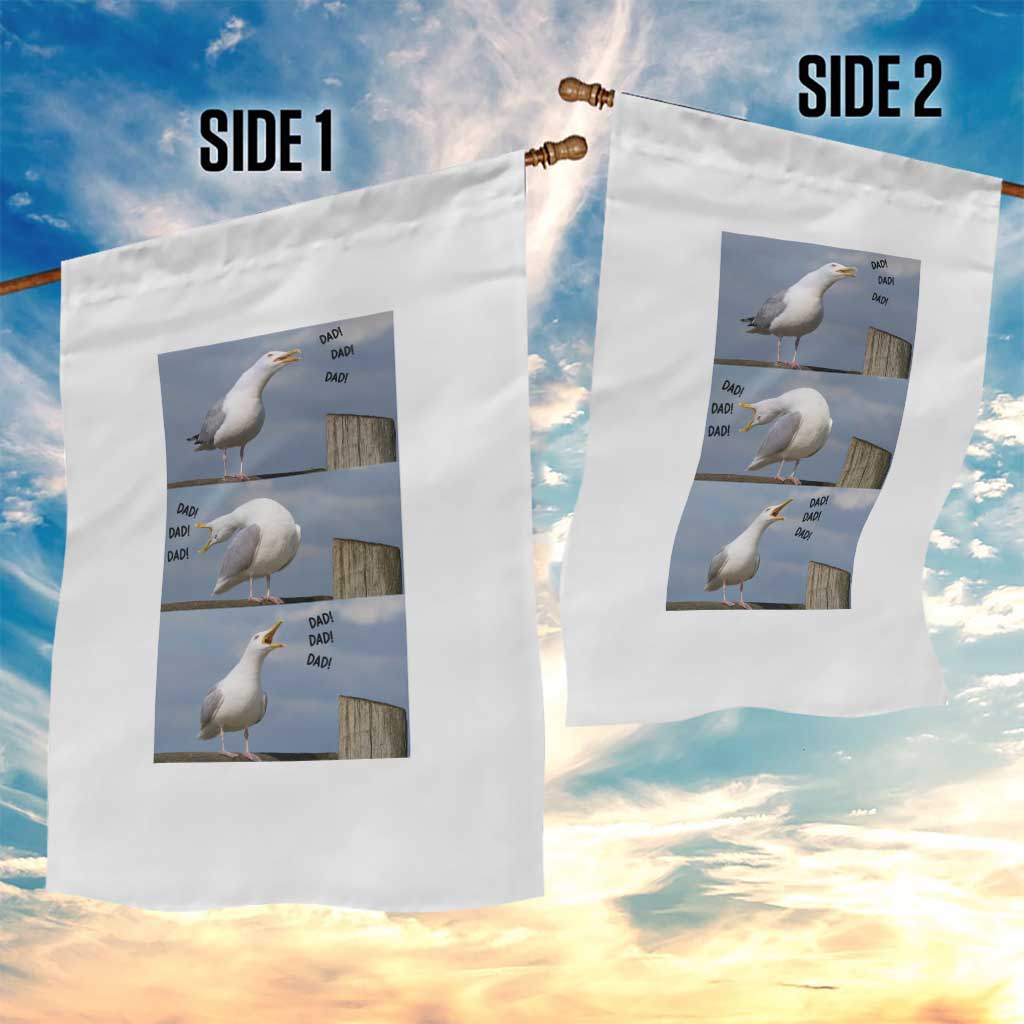 Funny Seagull Papa Garden Flag Fathers Day Gift Ocean Life Dad Graphic TS12 Print Your Wear
