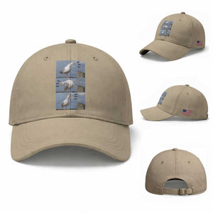 Funny Seagull Papa Baseball Cap Fathers Day Gift Ocean Life Dad Graphic TS12 Baseball Cap Universal Fit Khaki Print Your Wear