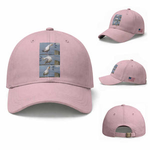 Funny Seagull Papa Baseball Cap Fathers Day Gift Ocean Life Dad Graphic TS12 Baseball Cap Universal Fit Light Pink Print Your Wear