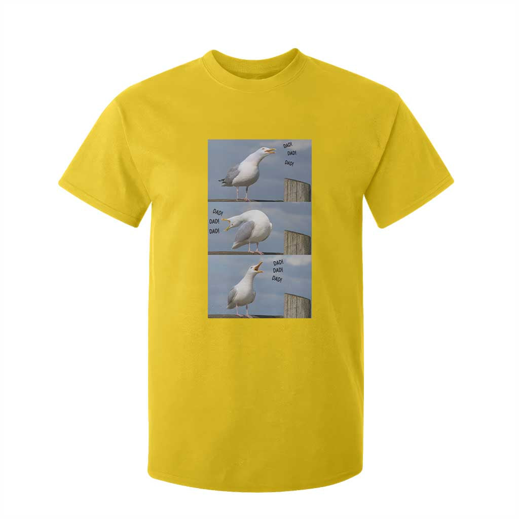 Funny Seagull Papa T Shirt For Kid Fathers Day Gift Ocean Life Dad Graphic TS12 Daisy Print Your Wear