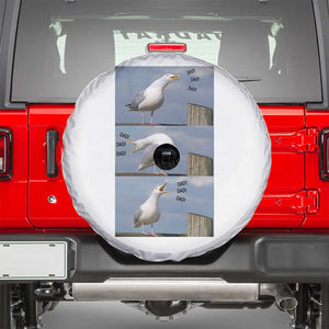 Funny Seagull Papa Spare Tire Cover Fathers Day Gift Ocean Life Dad Graphic TS12 White Print Your Wear