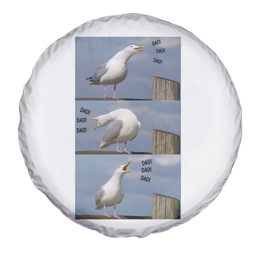 Funny Seagull Papa Spare Tire Cover Fathers Day Gift Ocean Life Dad Graphic TS12 Print Your Wear