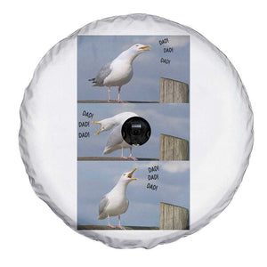 Funny Seagull Papa Spare Tire Cover Fathers Day Gift Ocean Life Dad Graphic TS12 Print Your Wear