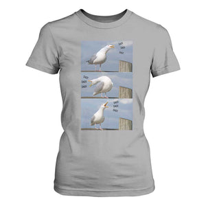 Funny Seagull Papa T Shirt For Women Fathers Day Gift Ocean Life Dad Graphic TS12 Sport Gray Print Your Wear