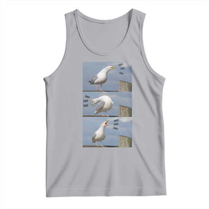 Funny Seagull Papa Tank Top Fathers Day Gift Ocean Life Dad Graphic TS12 Athletic Heather Print Your Wear