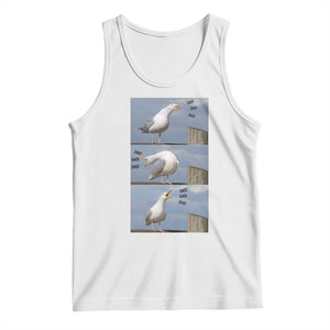 Funny Seagull Papa Tank Top Fathers Day Gift Ocean Life Dad Graphic TS12 White Print Your Wear