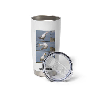 Funny Seagull Papa Tumbler Cup Fathers Day Gift Ocean Life Dad Graphic TS12 Print Your Wear