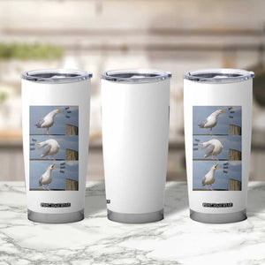 Funny Seagull Papa Tumbler Cup Fathers Day Gift Ocean Life Dad Graphic TS12 Print Your Wear