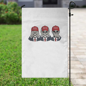 See No Crimes Hear No Truth Speak No Facts Garden Flag Skeleton Political Satire Graphic TS12 Print Your Wear