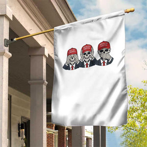 See No Crimes Hear No Truth Speak No Facts Garden Flag Skeleton Political Satire Graphic TS12 Print Your Wear