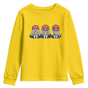 See No Crimes Hear No Truth Speak No Facts Youth Sweatshirt Skeleton Political Satire Graphic TS12 Daisy Print Your Wear