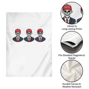 Skeleton See No Crimes Hear No Truth Garden Flag Funny Political Satire TS12 Print Your Wear