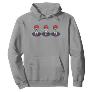 Skeleton See No Crimes Hear No Truth Hoodie Funny Political Satire TS12 Sport Gray Print Your Wear
