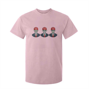 Skeleton See No Crimes Hear No Truth T Shirt For Kid Funny Political Satire TS12 Light Pink Print Your Wear