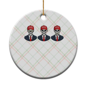 Skeleton See No Crimes Hear No Truth Ceramic Ornament Funny Political Satire TS12 1pc Christmas Plaid Print Your Wear