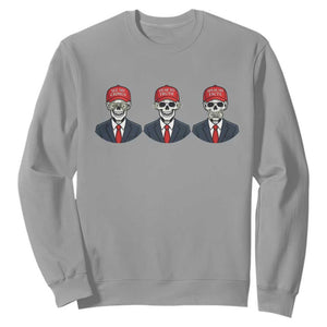 Skeleton See No Crimes Hear No Truth Sweatshirt Funny Political Satire TS12 Sport Gray Print Your Wear