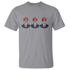 Skeleton See No Crimes Hear No Truth T Shirt Funny Political Satire TS12 Sport Gray Print Your Wear