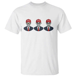 Skeleton See No Crimes Hear No Truth T Shirt Funny Political Satire TS12 White Print Your Wear