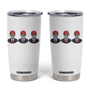 Skeleton See No Crimes Hear No Truth Tumbler Cup Funny Political Satire TS12 White Print Your Wear