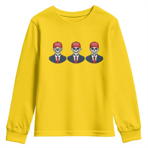 Skeleton See No Crimes Hear No Truth Youth Sweatshirt Funny Political Satire TS12 Daisy Print Your Wear