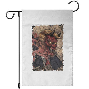 American Leader Oni Mask Japanese Ukiyoe Garden Flag Political Parody Graphic TS12 White Print Your Wear